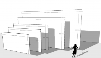 Projectieschermen zonder rand